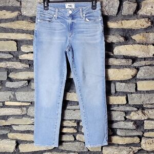 PAIGE Blue Ankle Cropped Jeans with Classic Style Size 26